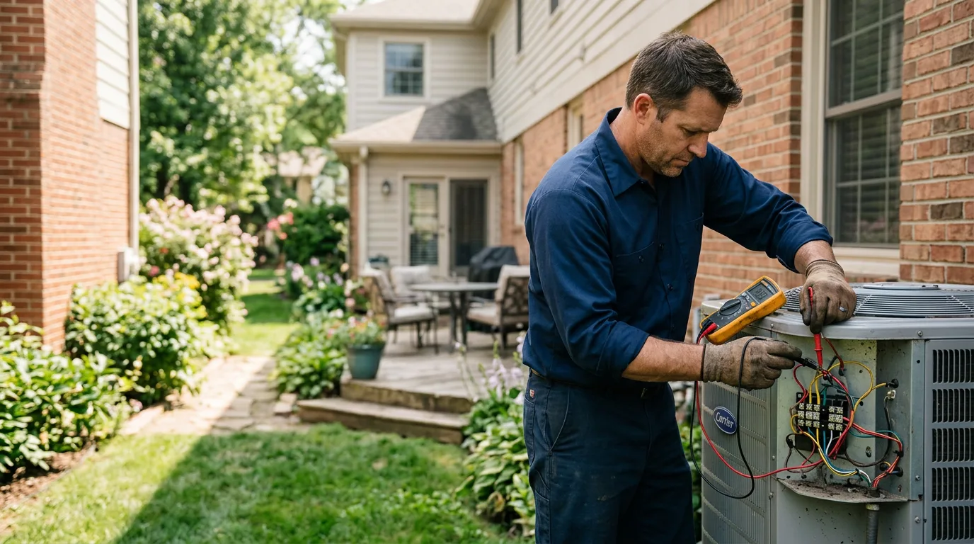 HVAC technician working near Oto, IA